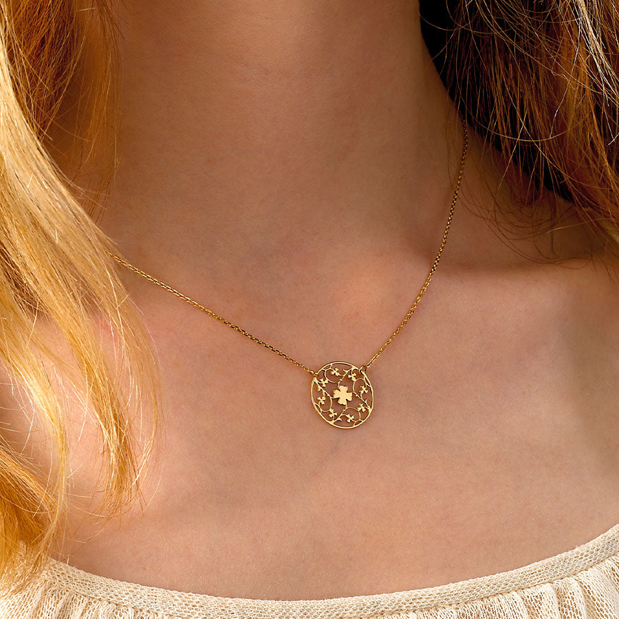 Collier Pendentif Trèfle À Quatre Feuilles - Anne Sylvie Collier Pendentif Trèfle À Quatre Feuilles - Anne Sylvie