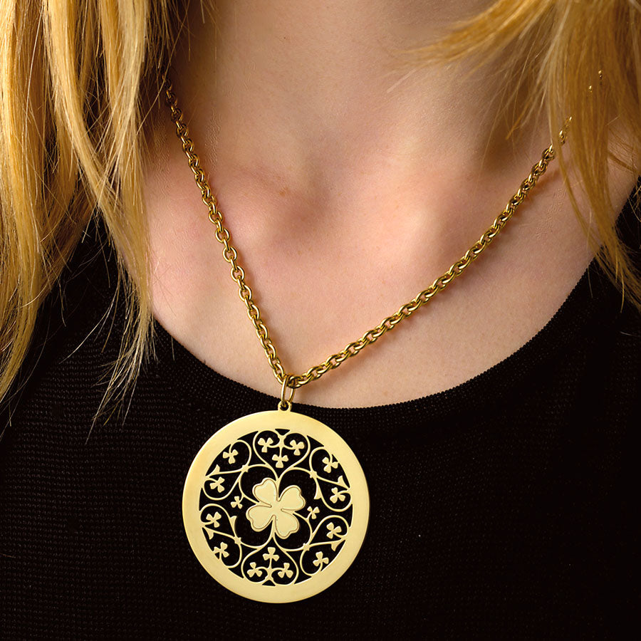 Ancienne Médaille Pendentif Marly – 25 Mai 1911 – Club CGAS – Trèfle Porte-bonheur